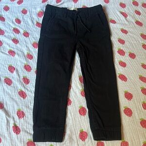 Levi’s Black Soft Brushed Jogger Pants Girls Size 4 XS Drawstring Slim Cotton